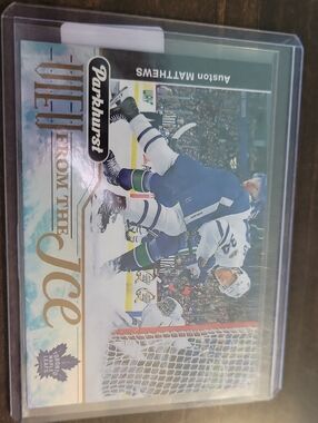 2018/19 Auston Matthews Parkhurst Hockey Card - Blue, White & Gold Accents